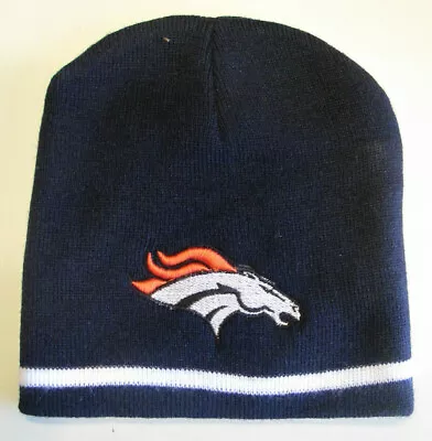 Broncos Denver Knit Cap Cuffless NFL VTG 1990's Deadstock Hat    Whstr • $14.41