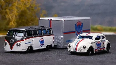 Maisto 1:64 VW Van Samba Trailer Beetle Model Toy Diecast Metal Car • $36.64