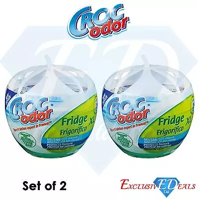 2 X Croc Odor Fridge Deo XL Deodoriser Neutralise Smell Odour Freshener 140g • £7.95