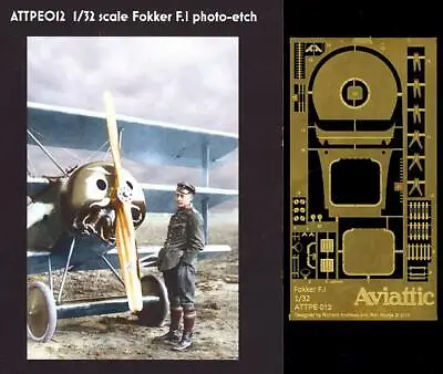 Aviattic Decals 1/32 FOKKER F.I Fighter PHOTO ETCH DETAIL SET • $19.99