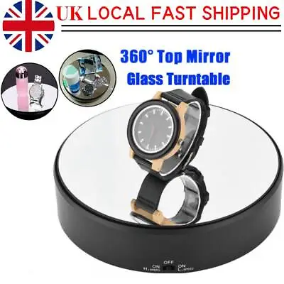 360° Rotating Electric Turntable Display Stand Jewelry Photography Show Holder • £12.89