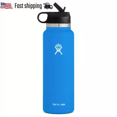 40OZ Hydro Flask Water Bottle W/ Straw Lid Stainless Steel Vacuum US HOT • $19