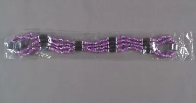 Magnetic Therapy Hematite 36  Purple Beaded Necklace Bracelet Choker Anklet • $9.99