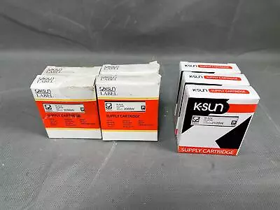 Lot Of 7 K-Sun Label Shop Supply Cartridge 1/4  206BW 3/8  209BW 1/2  212BW • $129.99