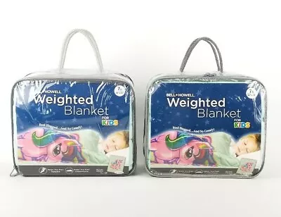 (Lot Of 2) Bell + Howell Kids Unicorn Weighted Blanket Calmer Deeper Sleep 7Lbs • $65.90