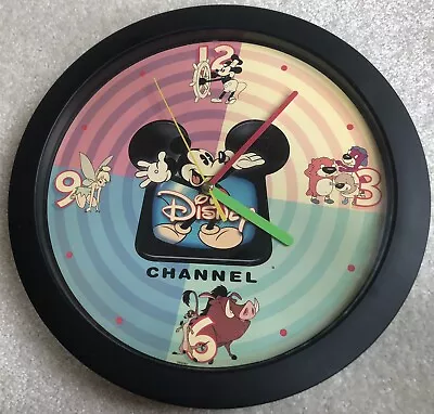 Disney Channel Wall Clock 11 1/2  PB & J Otter Timon Pumbaa Mickey Tinker Bell • $49.99