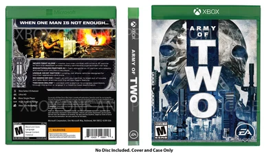 $13 • Buy CUSTM REPLACEMENT CASE Army Of Two NO DISC XBOX SEE DESCRIPTION