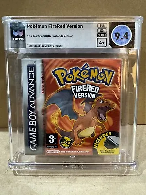 Nintendo Gameboy Advance Pokemon Fire Red WATA/VGA Graded 9.4 A+ PAL New Sealed • £2999.95