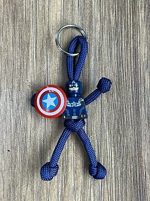 Captain America PARACORD BUDDY Keyring - HAND MADE IN UK • £4.95