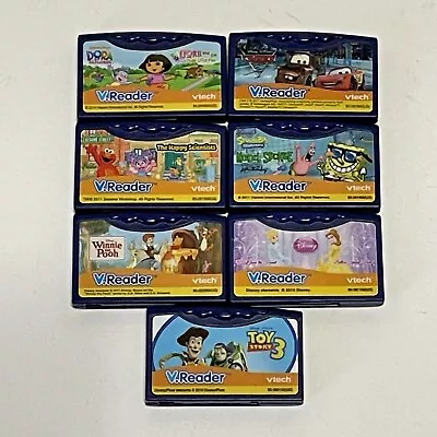 VTech VReader Learning System Game Cartridges Disney Princess Toy Story Lot Of 7 • $29.97