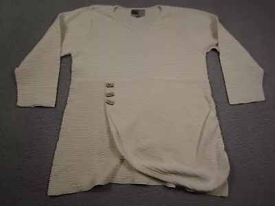 Habitat Clothes To Live In Top Womens Large Beige Pullover V Neck • $29.97