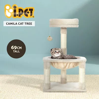 I.Pet Cat Tree Scratching Post Tower Scratcher 69cm Wood Condo Toys House Bed • $35.95