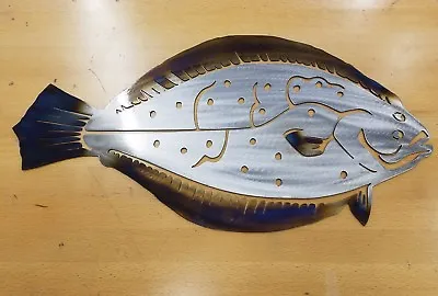 Flounder Metal Wall Art Plasma Cut Fish Taxidermy Salt Water Fish Gift Idea • $59.99