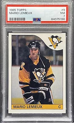 1985 Topps Mario Lemieux #9 Rookie Card Pittsburgh Penguins HOF PSA 7 RC • $249.99