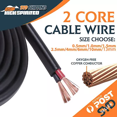 0.5mm 1mm 1.5mm 2.5mm 4mm 6mm 10mm 6BS Twin Core Cable 2 Sheath Car Trailer Wire • $13.93