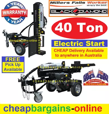 $2929.99 • Buy Log Splitter 40 Ton Electric Start Millers Falls Hydraulic 13hp #1 Wood Splitter
