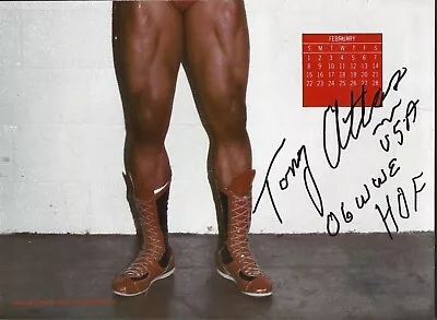 TC316 Mr. USA Tony Atlas   Signed Wrestling Magazine Poster W/COA *BONUS* • £32.17