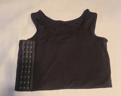 Transgender FTM Black Breathable Cotton Elastic Band Chest Binder Tank Top • $16.99