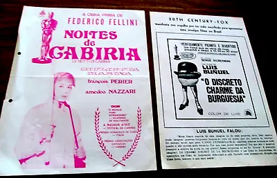 2 MINI POSTER Nights Of Cabiria Le Notti Di Cabiria FEDERICO FELLINI LUIS BUNUEL • $45