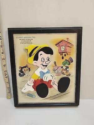 Vintage 1964 Child Guidance Toy 13 Piece No. 963 PINOCCHIO Kids Magnetic Puzzle • $10.90