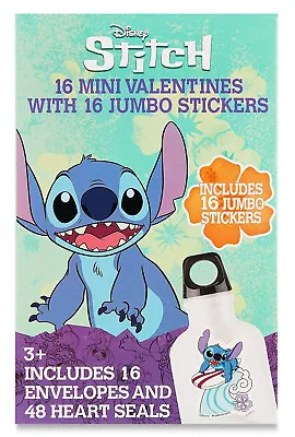 Lilo + Stitch Valentines Day School Mini Cards Envelopes + Stickers Disney New • $14.95