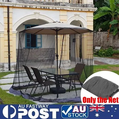 $66.85 • Buy 3M Outdoor Garden Umbrella Table Screen Parasol Mosquito Net Cover Bug Net