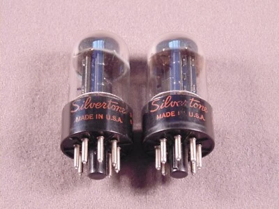$9.99 • Buy 2 6SN7GTB SILVERTONE By SYLVANIA Black Plate HiFi Ham Radio Amp Vacuum Tubes