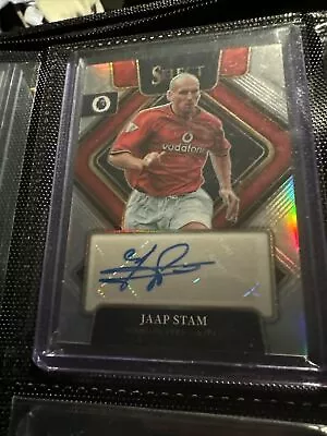 Jaap Stam 2022-23 Panini Select EPL Auto Silver Prizm Manchester United Legend • £47.99