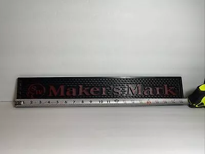 Makers Mark Black Rubber Bar Drip Spill Rail Mat 20 3/4 X 3 1/2” • $20