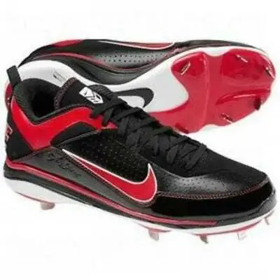 Mens Baseball Cleats Nike Air Show Elite Black Red Low Metal Shoes $80-sz 16 • $20