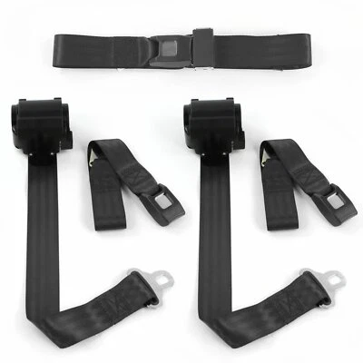 $144.14 • Buy Chevy Truck 1967 - 1972 Standard 2pt BK Retractable Bench Seat Belt Kit - 3 Belt