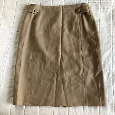 J Crew Wool Pencil Skirt Camel Sz 12 (6) Fully Lined • $26