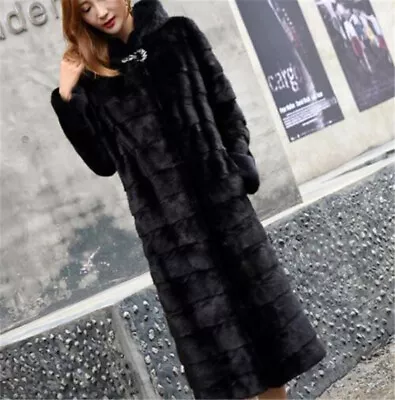 Overcoat Womens Winter Warm Jackets Outwear Collar Mid Legth Casual Rabbit Fur  • $79.07