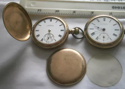 2 1900's Waltham Pocket Watches One A Traveller – Both Working • £250