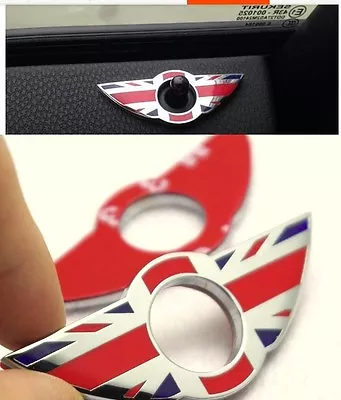 2pcs Angel Wing Union Jack Door Lock Knob Ring Pin Decor For Mini Cooper(2 Door) • $11.65