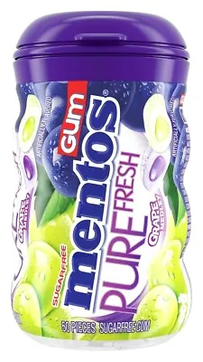 MENTOS GRAPE MEDLEY Pure Fresh Sugar Free Chewing GUM  50 Piece  Sealed NWT • $7.95