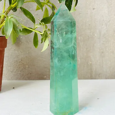 527g Natural Beautiful Green Fluorite Crystal Obelisk Quartz Healing Obelisk • $0.64