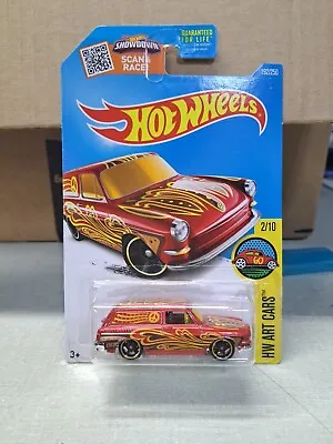 Hot Wheels 2016 Custom '69 Volkswagen Squareback Red Hw Art Cars 2/10 192/250 • $4.89