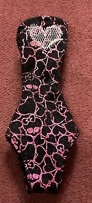 Monster High Draculaura Sweet 1600 Doll Black Pink Skull Heart Lace Bodysuit • $6.99