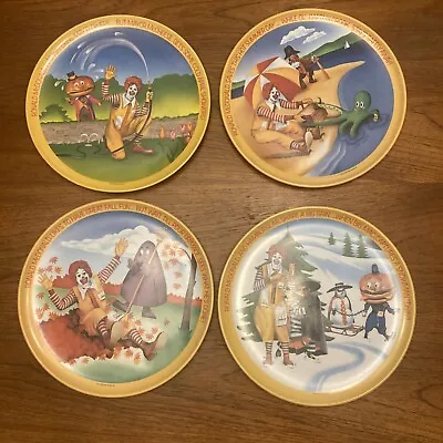 Vintage 1977 McDonalds Set Of 4 Four Seasons Lexington Plates Lot 10  Ronald • $34.95