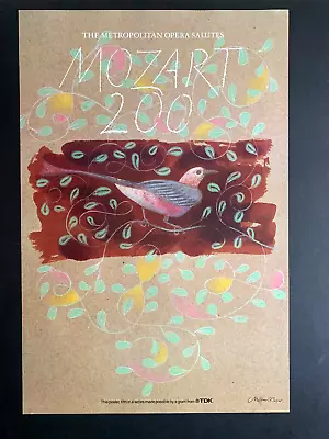 Milton Glaser Mozart Zoo Original Poster • $169.90