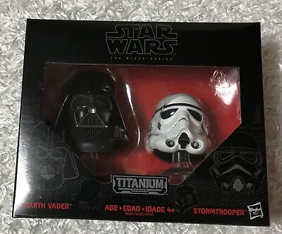 New Star Wars Black Series 03 Darth Vader & Stormtrooper Titanium Helmets • £14.45