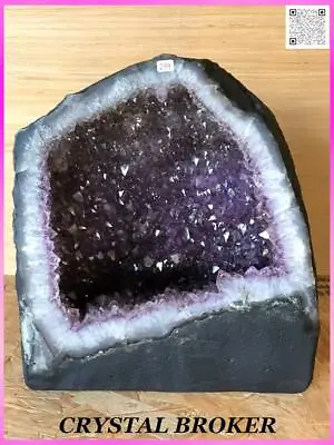 $599.99 • Buy Amethyst Cathedral Geode Crystal Very Unique Polished Agate Face W/ Rainbows