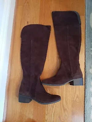 Vince Camuto Women's 8.5 Tall  Over The Knee Boot Brown Suede Kreston • $19.99