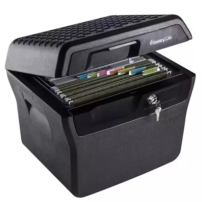 Safe File Security Lock Box Fireproof & Waterproof Portable With Carry Handle • $84.69