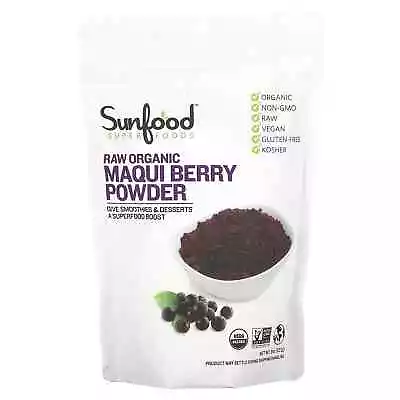 2 X Sunfood Superfoods Raw Organic Maqui Berry Powder 8 Oz (227 G) • $161.96