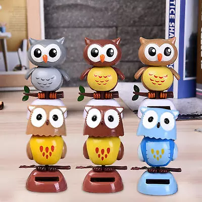 Shaking Head Car Ornament Owl Dancing Animal Toy Car Dashboard Decor • £7.95