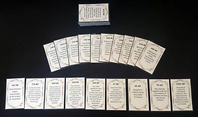 Timeline Bible Events - Board Game Handmade 160 Cards 3.25  X 2.00   • $5.90