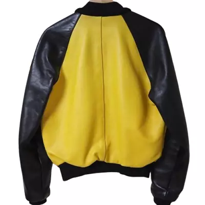 VANSON Team Jacket Blouson Yellow Rider USA Leather Size 38 Vintage 202404M • $367