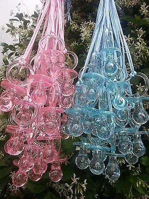 Pacifier Necklaces Baby Shower Game Prizes Favors Blue & Pink Decor U-Pick Color • $5.99